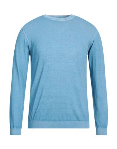 At.p.co At. P.co Man Sweater Azure Size Xxl Cotton In Blue