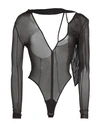 Jacquemus Woman Bodysuit Dark Brown Size 6 Polyamide, Elastane In Brown