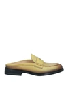 Doucal's Woman Mules & Clogs Yellow Size 7 Leather In Yellow