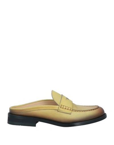 Doucal's Woman Mules & Clogs Yellow Size 8 Leather