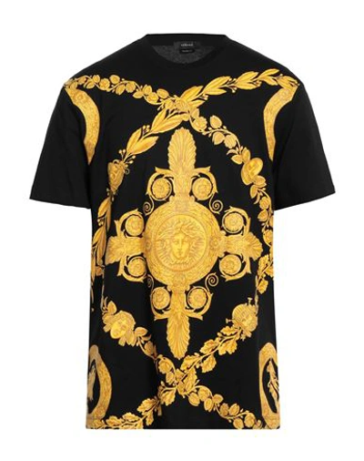 Versace Man T-shirt Black Size Xl Cotton