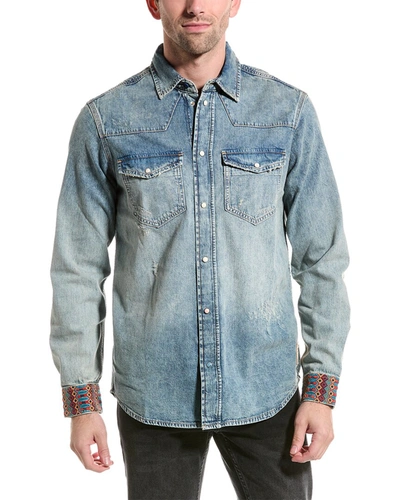 Scotch & Soda Western Shirt In Blue