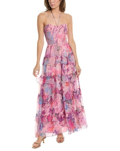 Rococo Sand Zazu Tiered Maxi Dress In Pink