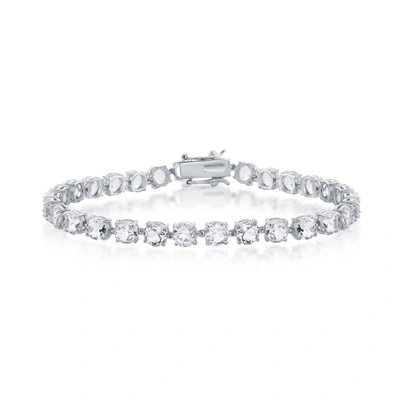 Simona Sterling Silver Round Gem Tennis Bracelet