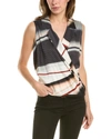 DONNA KARAN SURPLICE TOP