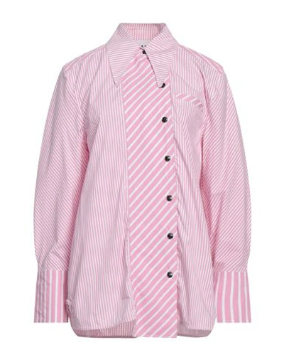 Ganni Woman Shirt Pink Size 4 Organic Cotton