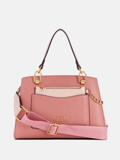 Guess Factory Easthampton Small Satchel In Pink