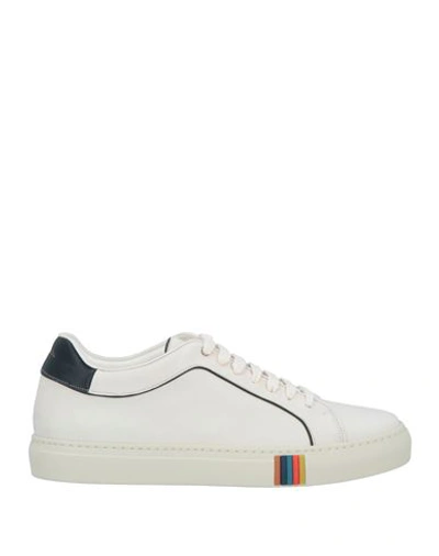 Paul Smith Man Sneakers Ivory Size 11 Leather In White