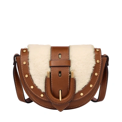 Fossil Harwell Small Flap Crossbody Bag In Brown