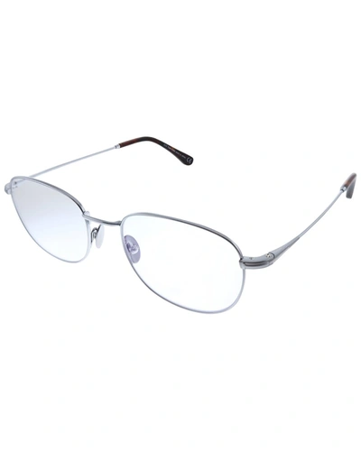 Tom Ford Unisex Square 52mm Optical Frames In Silver