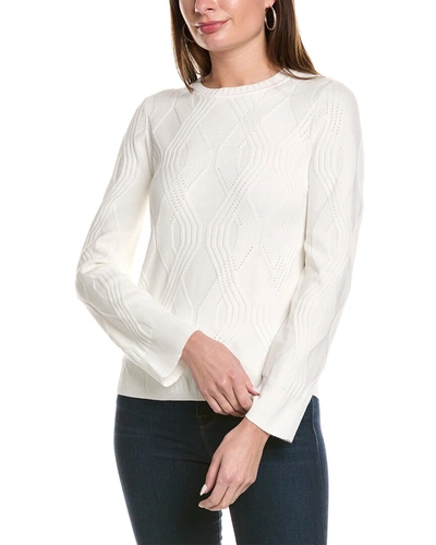 Ost Modern Cable Sweater In White