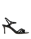 Ferragamo Woman Sandals Black Size 7.5 Calfskin In Black