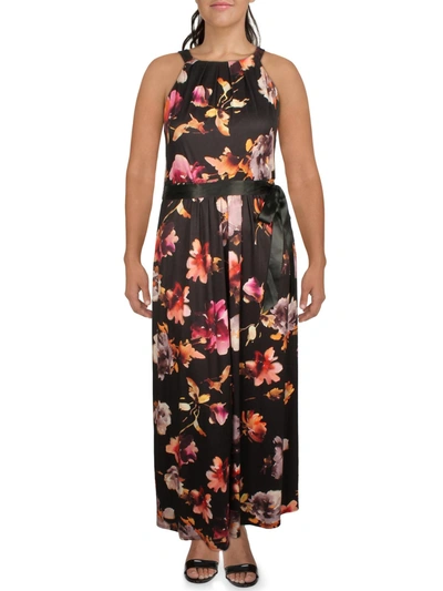 Slny Womens Floral Halter Maxi Dress In Multi