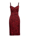 DOLCE & GABBANA DOLCE & GABBANA WOMAN MIDI DRESS RED SIZE 4 SILK, ELASTANE