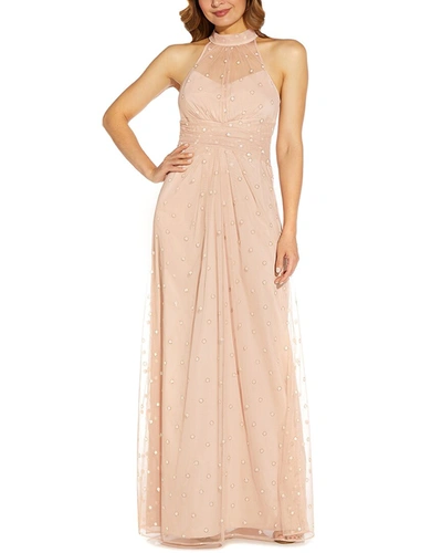 Adrianna Papell Soft Solid Maxi Dress In Beige