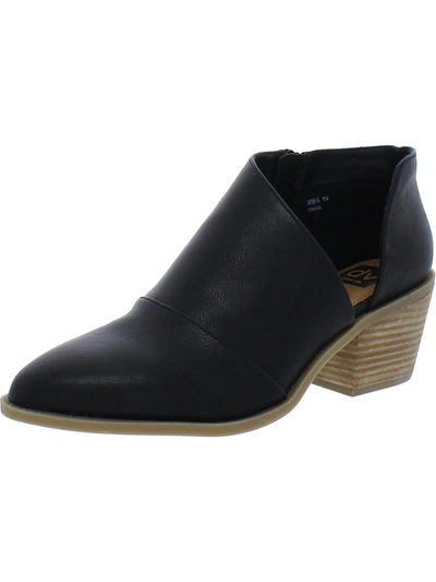Dolce Vita Omiss Womens Faux Leather Cut-out Ankle Boots In Black