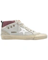Golden Goose Mid Star Mesh Sneaker In Silver