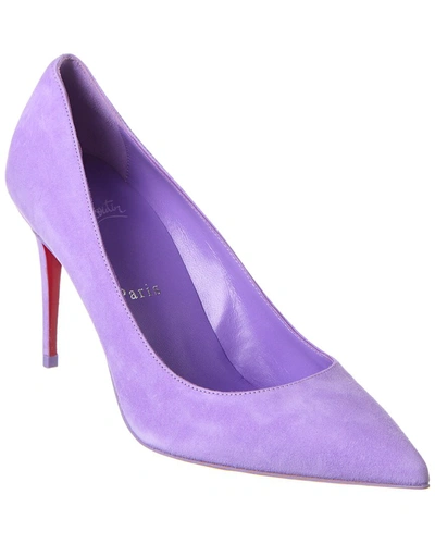 Christian Louboutin Kate 85 Suede Pump In Purple