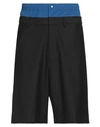 AMBUSH AMBUSH MAN SHORTS & BERMUDA SHORTS BLACK SIZE 34 POLYESTER, WOOL, RAYON, POLYURETHANE