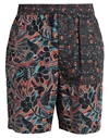 Isabel Marant Black Floral Print Cotton Shorts - Men's - Cotton In Grey