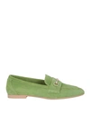 GIO+ GIO+ WOMAN LOAFERS LIGHT GREEN SIZE 8 LEATHER