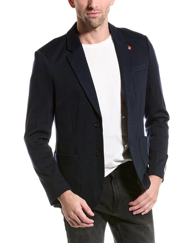 Scotch & Soda Unconstructed Regular Fit Wool-blend Blazer In Blue