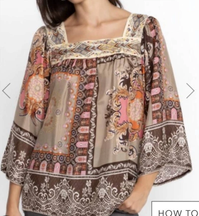 Johnny Was Square Neckline Blouse In Flora Lace In Multi