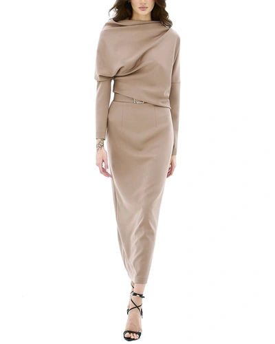 Bgl Wool-blend Dress In Beige