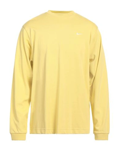 Nike Man Sweatshirt Mustard Size Xl Cotton, Elastane In Yellow