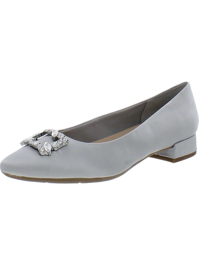 Easy Spirit Women's Eflex Carisma Pointy Toe Slip-on Dress Pumps In Silver Chrome - Manmade