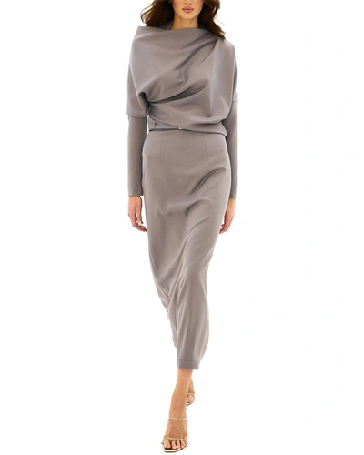 Bgl Wool-blend Dress In Grey