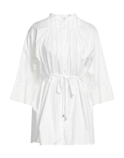 Peserico Woman Shirt White Size 6 Cotton, Elastane