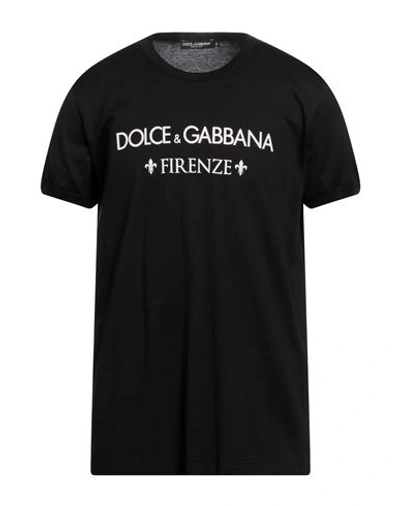 Dolce & Gabbana Man T-shirt Black Size 46 Cotton