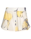 Stella Mccartney Woman Shorts & Bermuda Shorts Light Yellow Size 4-6 Silk