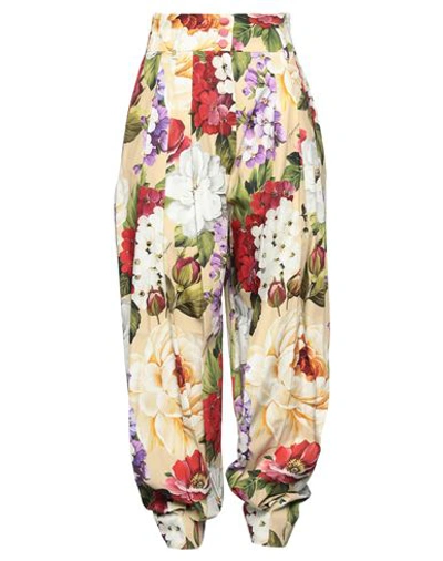 Dolce & Gabbana Woman Pants Sand Size 4 Cotton In Beige
