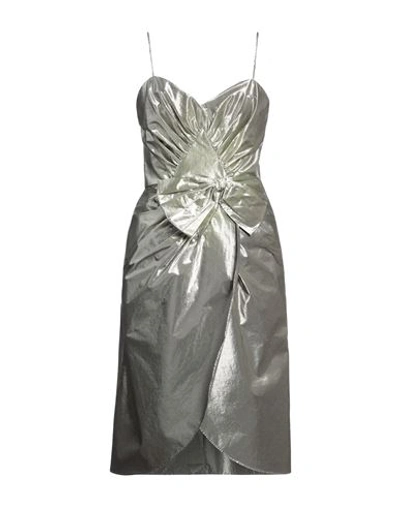 Maison Margiela Woman Midi Dress Gold Size 8 Silk In Gold