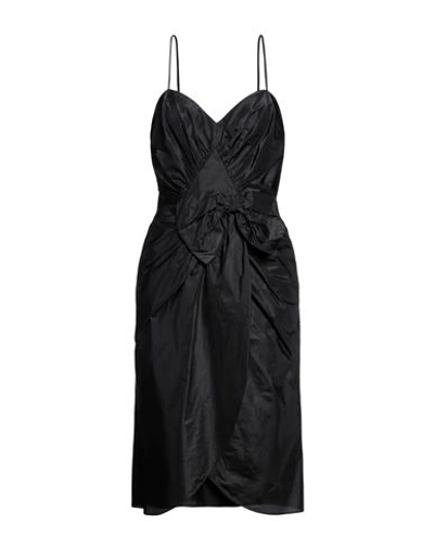Maison Margiela Woman Midi Dress Black Size 4 Silk In Black