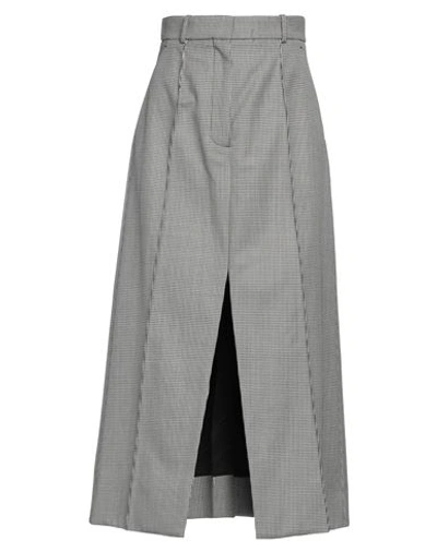 Alexander Mcqueen Woman Midi Skirt Grey Size 10 Wool