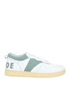 RHUDE RHUDE MAN SNEAKERS SAGE GREEN SIZE 8 SOFT LEATHER