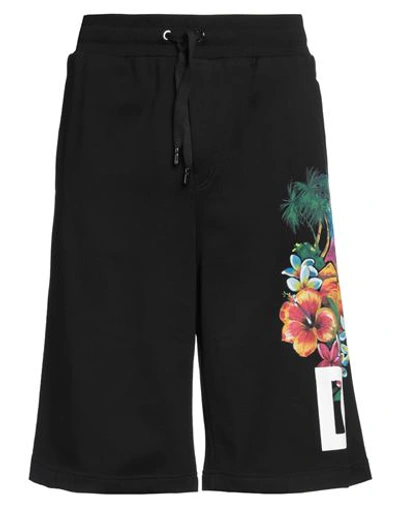 Dolce & Gabbana Man Shorts & Bermuda Shorts Black Size 36 Cotton, Elastane