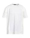Daniele Alessandrini Man T-shirt White Size L Cotton, Linen