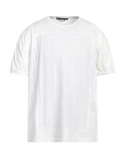 Daniele Alessandrini Man T-shirt White Size L Cotton, Linen