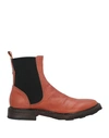 FIORENTINI + BAKER FIORENTINI+BAKER MAN ANKLE BOOTS RUST SIZE 9 LEATHER