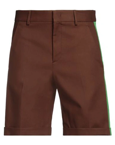 Valentino Garavani Man Shorts & Bermuda Shorts Brown Size 34 Cotton