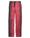 Dolce & Gabbana Man Pants Brick Red Size 36 Polyester In Red