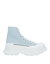 Alexander Mcqueen Man Sneakers Sky Blue Size 11 Textile Fibers In Blue
