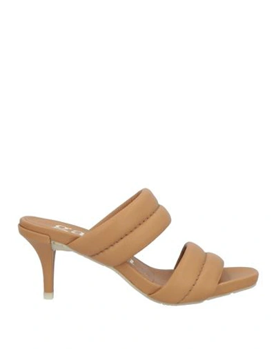 Pedro Garcia Pedro García Woman Sandals Camel Size 11 Leather In Beige