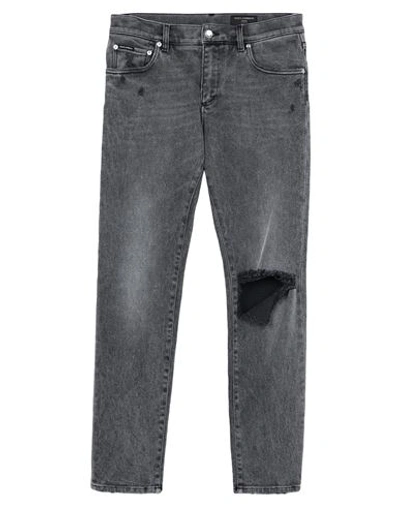 Dolce & Gabbana Man Jeans Lead Size 32 Cotton, Elastane In Grey