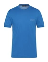 Kiton Man T-shirt Azure Size L Cotton In Blue