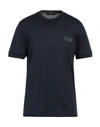 Kiton Man T-shirt Midnight Blue Size Xl Cotton
